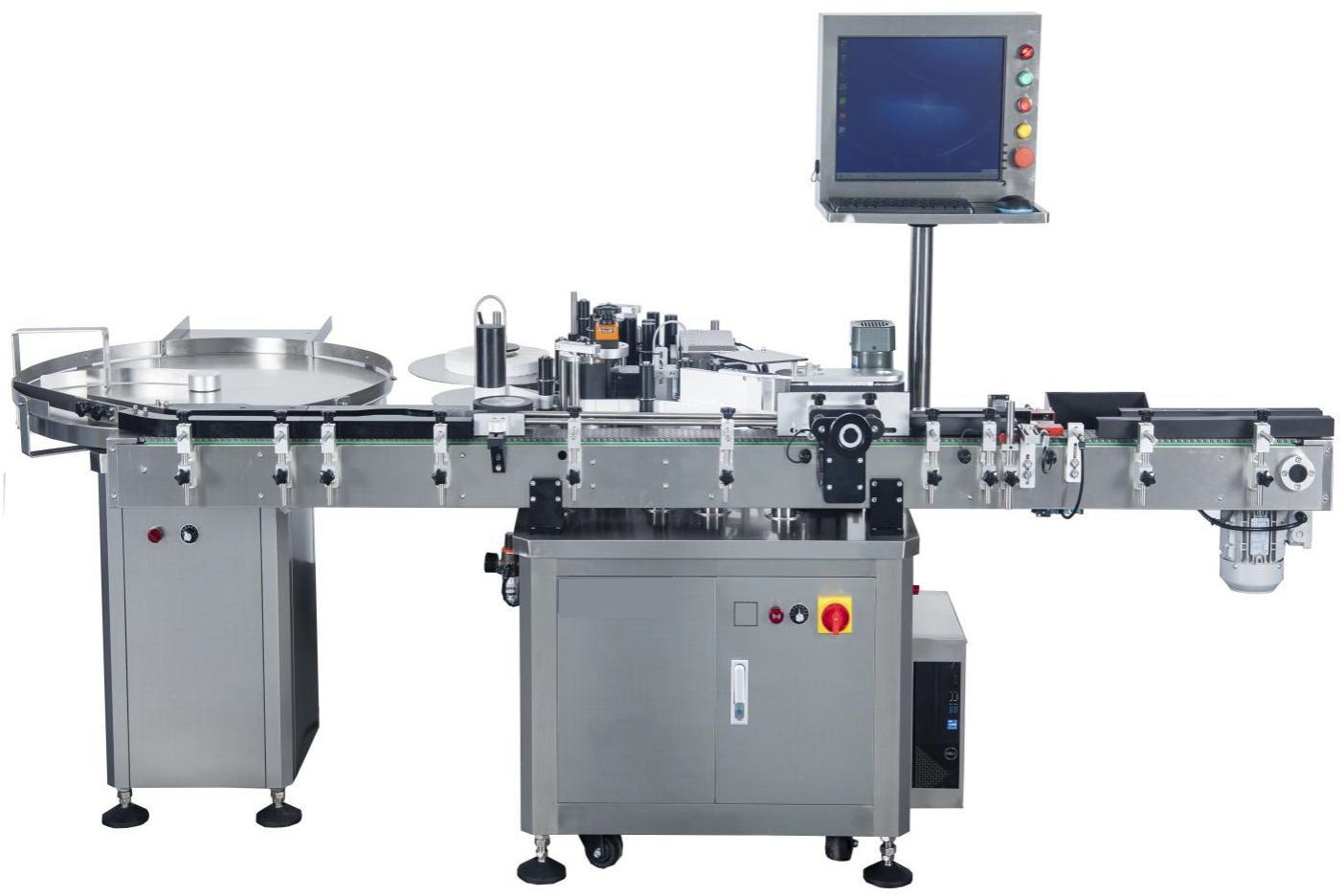 Wrap-around labeling machine for round containers and bottles by PT Synergy Abadi Sentosa