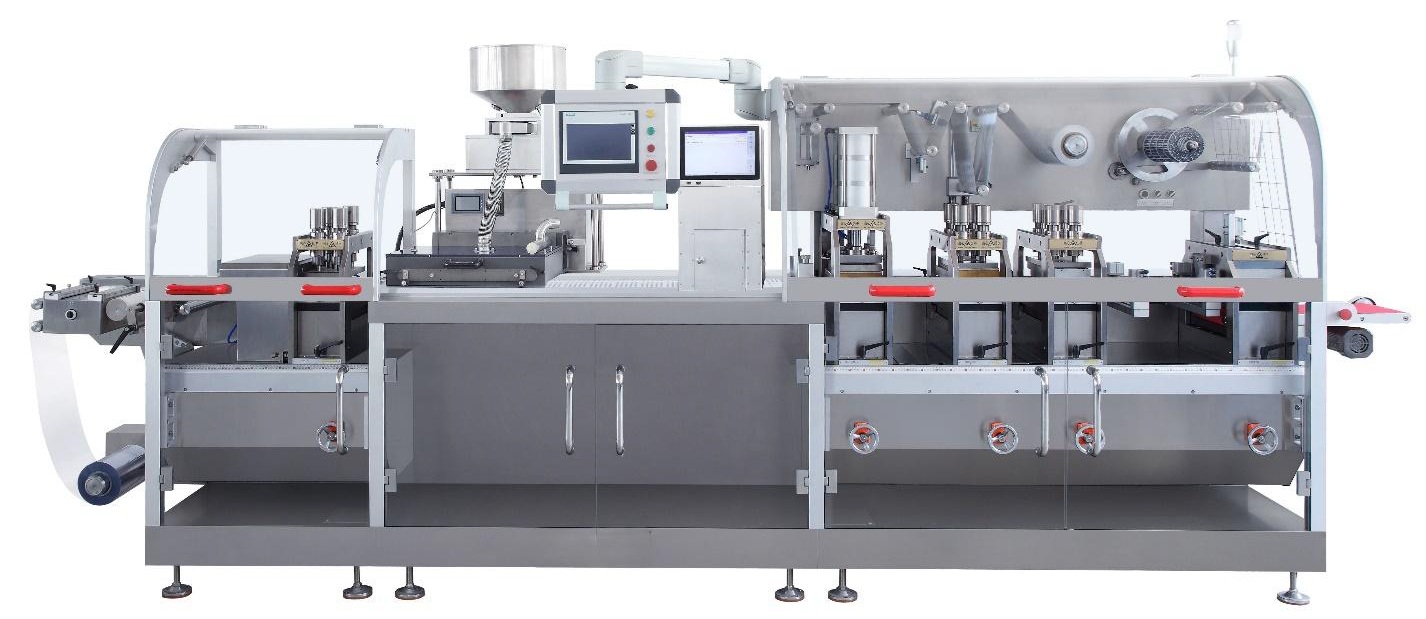 High speed blister packaging machine for pharmaceutical, food and cosmetic products by PT Synergy Abadi Sentosa