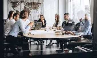 SAS technical and sales team in discussion