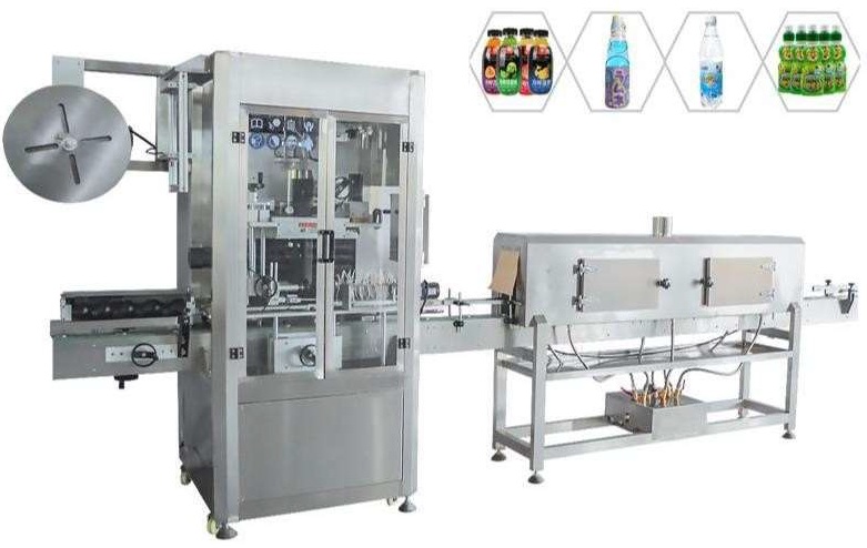 Sleeve shrink labeling machine with shrink tunnel by PT Synergy Abadi Sentosa