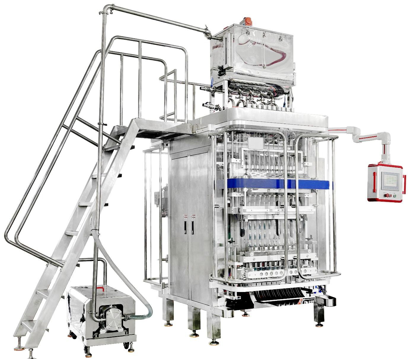 Vertical multi-lane four-side seal sachet packing machine by PT Synergy Abadi Sentosa